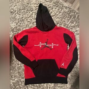 Jordan Black and Red Hoodie with Logo